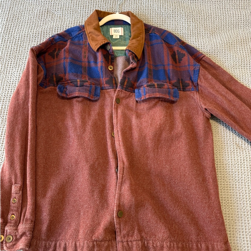 Men's Red and Blue Plaid Jacket